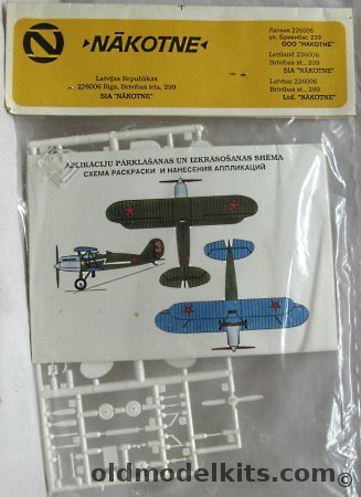 Nakotne 1/72 Polikarpov I-3 - Bagged, NE2001 plastic model kit